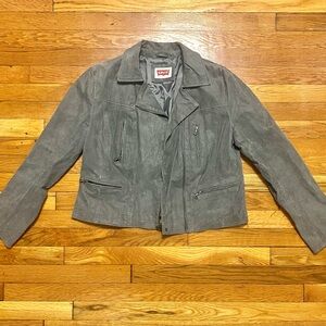 Levi's Grey Sueded Leather Women's Motorcycle Jacket
